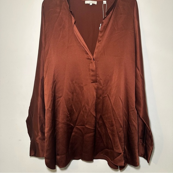 Vince Silk Feminine Classic Long Sleeve Blouse Wardrobe Staple Size XXXL/3XL - Picture 2 of 12